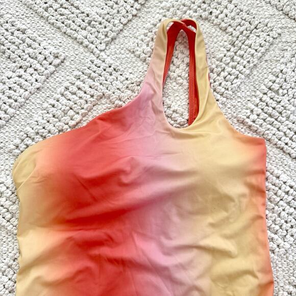 Aerie One Piece Full Coverage One Shoulder Pastel Swimsuit Women’s Size Large - Picture 2 of 12